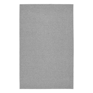 Town Square Silver 4 ft. x 6 ft. Casual Tuffted Solid Color Checkerd Polypropylene Area Rug
