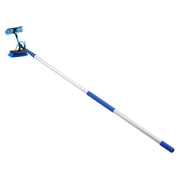 Solar Panel Cleaning Kit, 39 ft. Water-Fed Pole with Extendable Aluminum Telescopic Pole, 180° Adjustable Brush Head