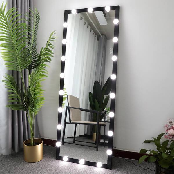【新品】鏡 WELLFOR 63 in. W x 24 in. H Rectangular Aluminum Framed LED Wall