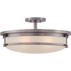 Sailor 20 in. 5-Light Antique Nickel Semi-Flush Mount