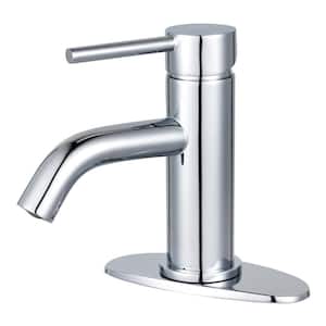 Concord Single-Handle Single-Hole Bathroom Faucet with Push Pop-Up in Polished Chrome