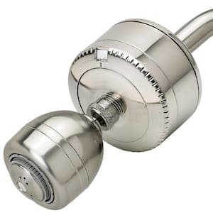 Slim-Line 2 Shower Water Filtration System with Shower Head in Brushed Nickel
