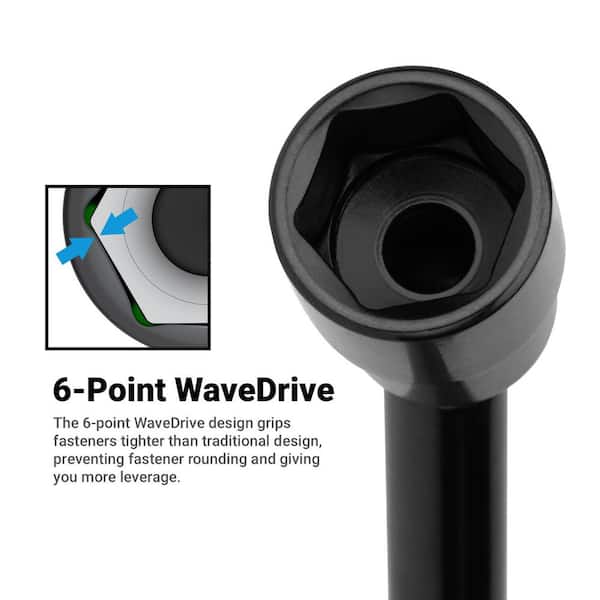 Capri Tools 3/8 in. Drive Metric 6-Point Pinless Universal Long