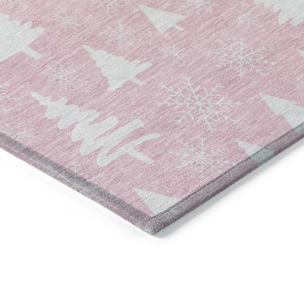 Chantille Machine Washable Indoor/Outdoor Abstract ACN1815 Pink 2 ft. 3 in. x 7 ft. 6 in. Runner Rug