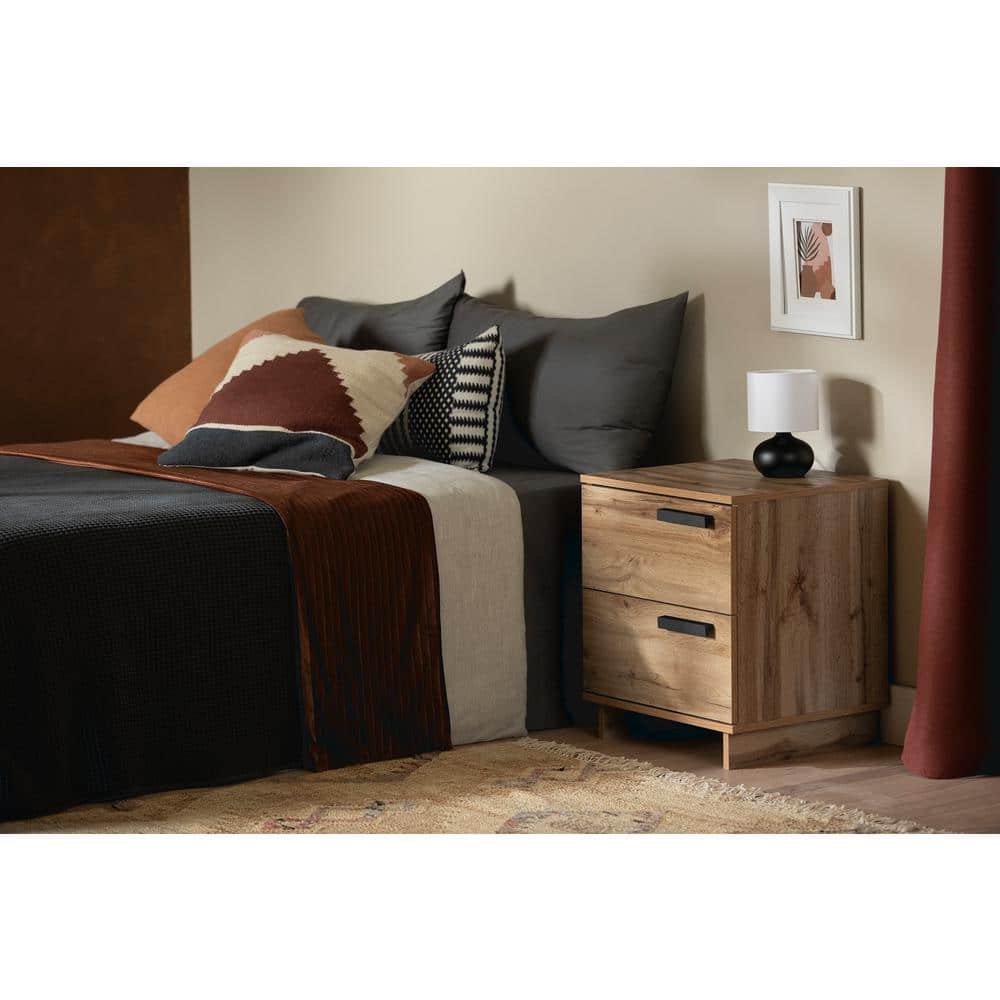 Nordik Oak 2-Drawer Scandinavian Nightstand