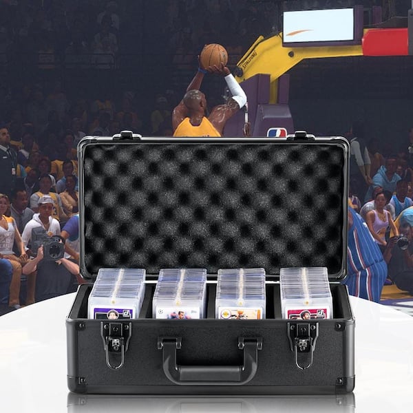 VEVOR Graded Card Storage Box 4-Slots Cards Holder Black Picture