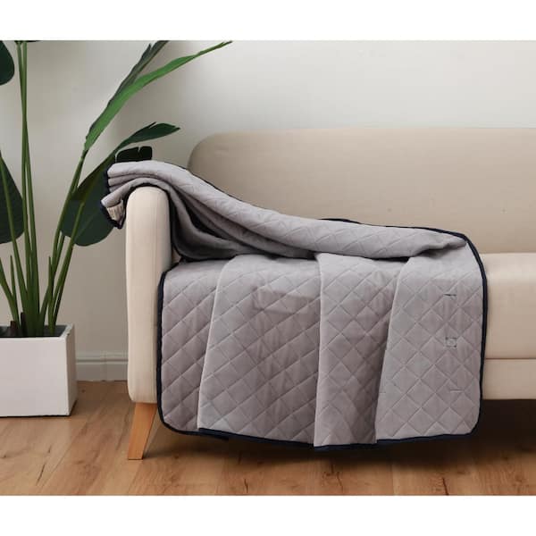 Stalwart Gray 30-in x 35-in Fleece/Peva Heated Blanket Polyester | 75-BPSH-2009