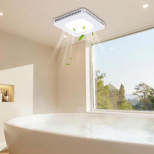80 CFM Bathroom Exhaust Fan with LED Light Bathroom Vent 3 Gear Color Temp, Premium AC Motor Ceiling Fan