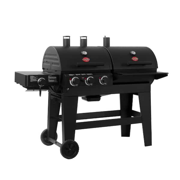 Char-Griller 5650 Double Play 1,260 sq., in. 3-Burner Gas and Charcoal Grill in Black - 3