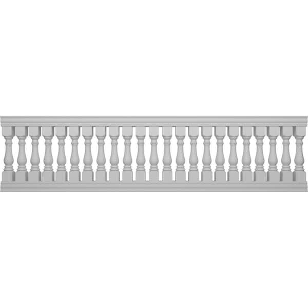 Ekena Millwork Fiberthane Bradford Balustrade 156 in. L x 42 in. H Fiberglass Railing Kit