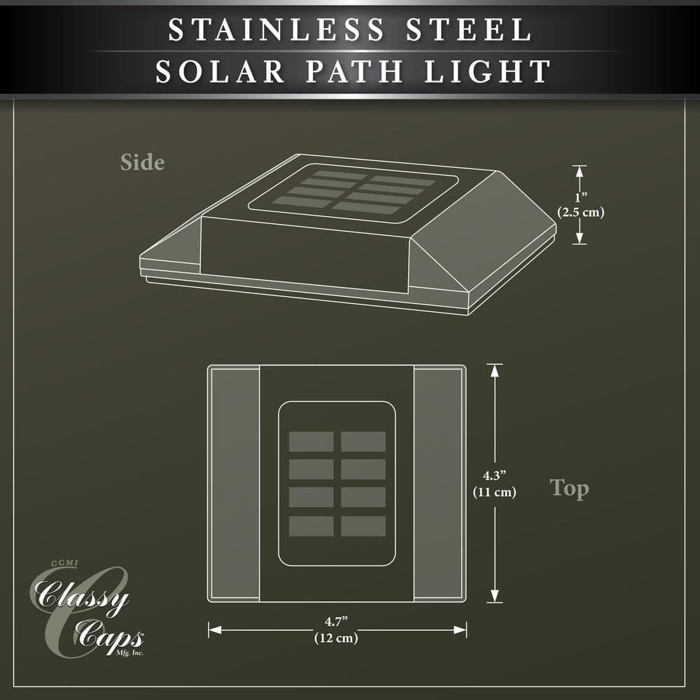 Stainless Steel Solar LED Pathway Lights Multipack