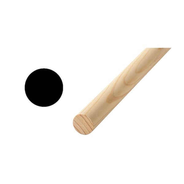 Woodgrain Millwork 1/4 in. x 1/4 in. x 48 in. Basswood Round Dowel