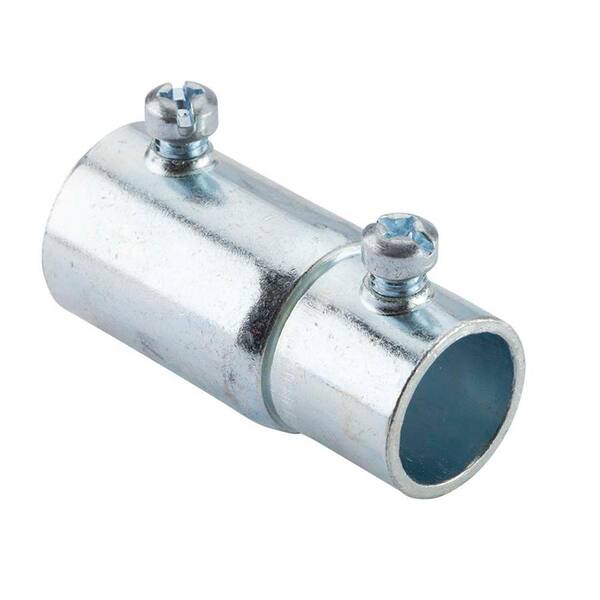 thumbnail image 2 of Halex 1-1/4 Inch EMT Compression Coupling - Galvanized Steel Electrical Conduit Connector 2 of 10