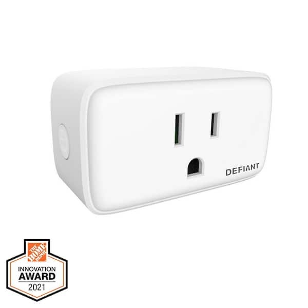 Defiant 15 Amp 120-Volt Smart Hubspace Wi-Fi Bluetooth Plug with 1 Outlet