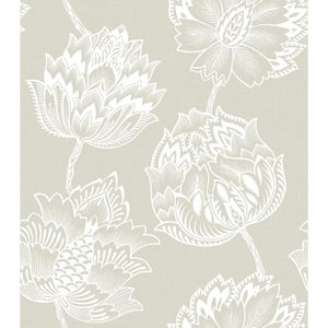 Batik Jacobean Beige and White Peel and Stick Wallpaper (Covers 28.29 sq. ft.)