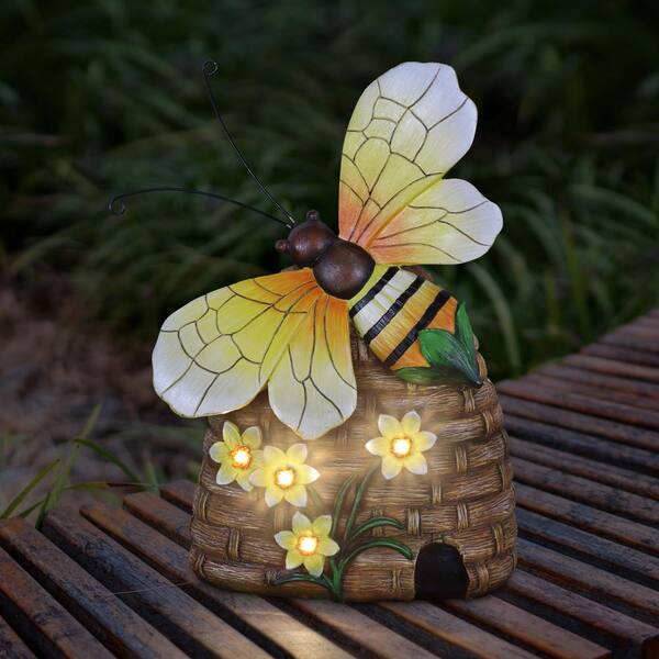 Plastic Bee Honeycomb Hanging Suncatcher - Window Garden Ornament, 20cm X 18cm (Multicolor As Shown)