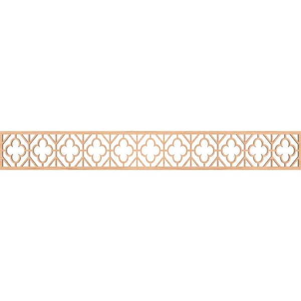 Ekena Millwork Hazelton Fretwork 0.25 in. D x 46.5 in. W x 6 in. L Hickory Wood Panel Moulding