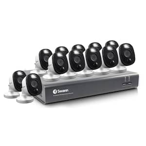 DVR-4580 16-Channel 1080p 1TB DVR Security Camera System with Twelve 1080p Wired Bullet Cameras