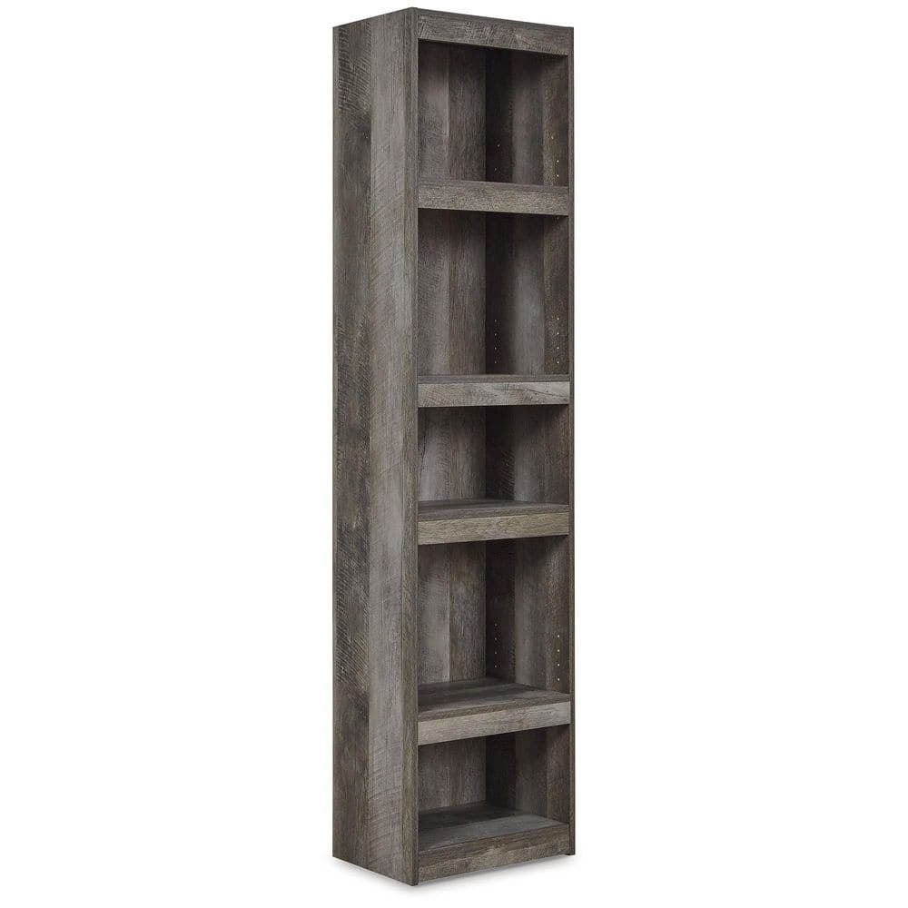 71.97" Gray Adjustable Oak Grain Storage Pier with Cubes