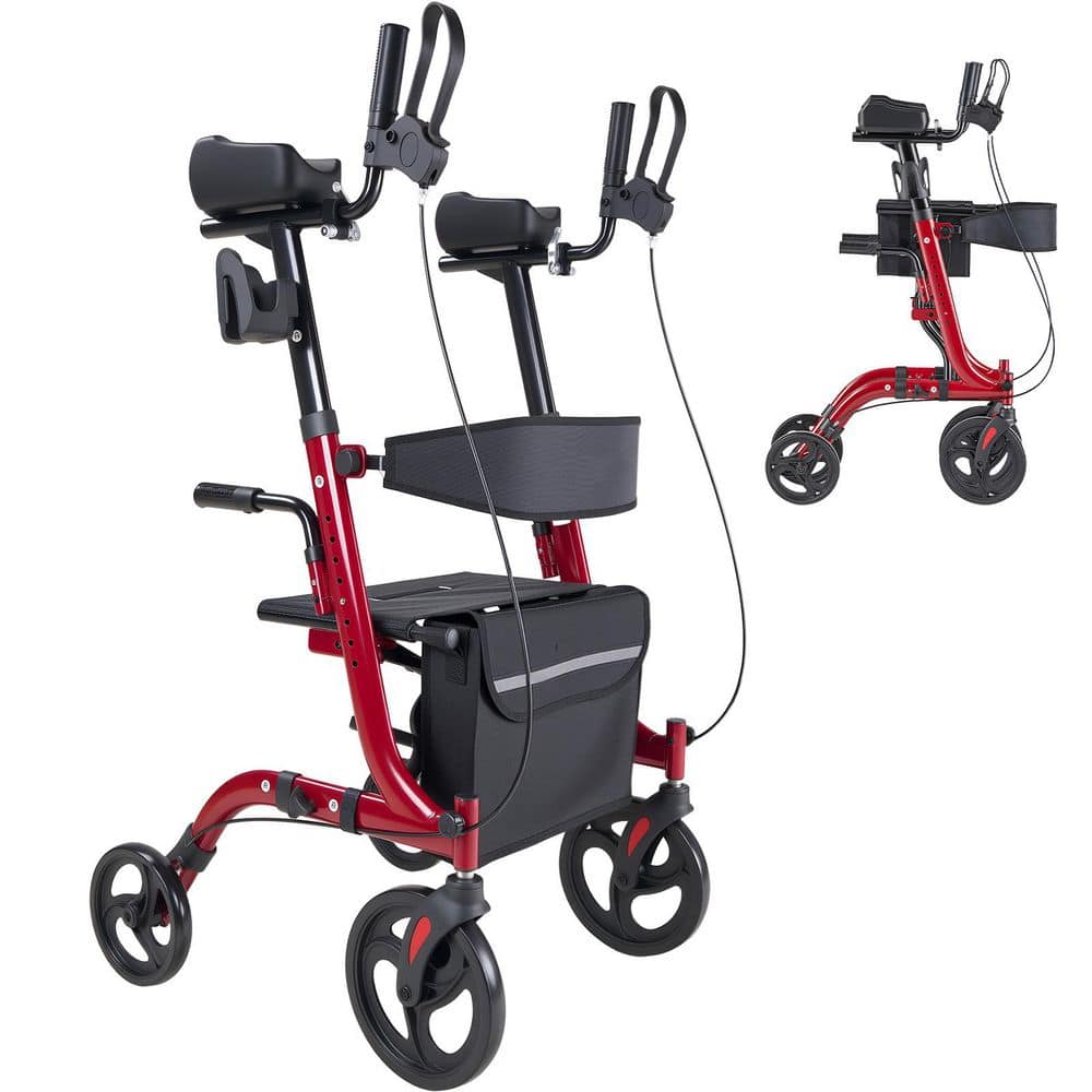 Rollator Walker, Foldable Rolling Walker, Lightweight Aluminum Mobility Walking Aid, Supports 300lbs., Solid Wheels price history on PriceWatchPro