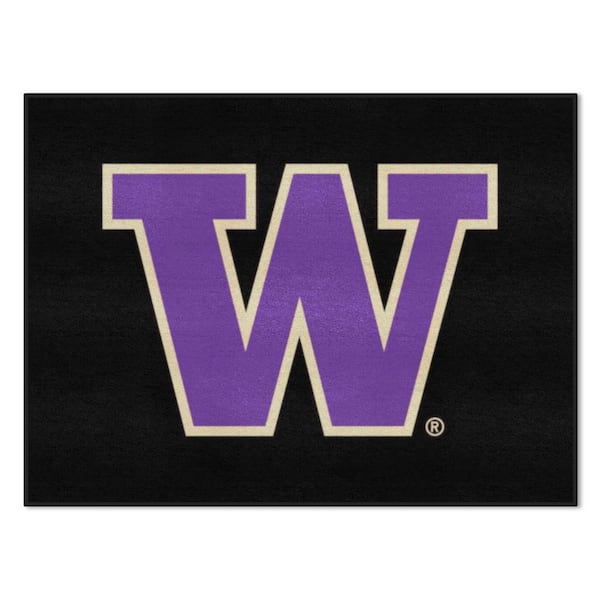 FANMATS Washington Huskies Black 3 ft. x 4 ft. All-Star Area Rug