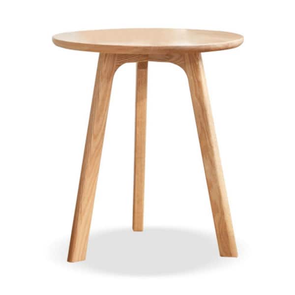 Sudzendf Natural Round Solid Wood End Table, Side Table, Coffee