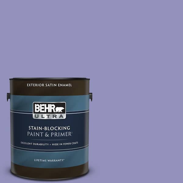 BEHR ULTRA 1 gal. #PPU16-05 Lily of the Nile Satin Enamel Exterior Paint & Primer