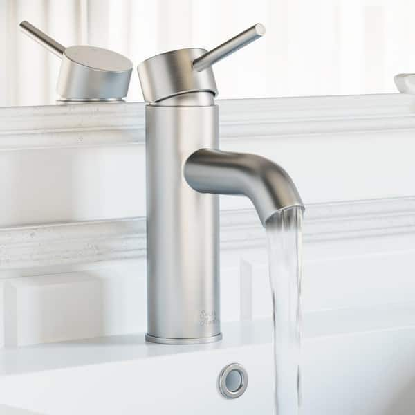 Ivy Single Handle Single-Hole Bathroom Faucet in Brushed Nickel