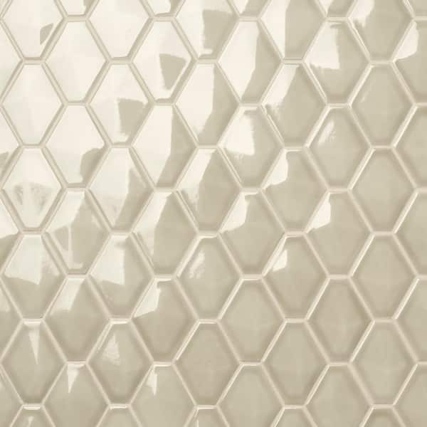 Ivy Hill Tile Medley Diamond Celadon Green 10.39 in. x 12.55 in. Glossy Ceramic Mosaic Wall Tile (0.9 sq. ft./Each)