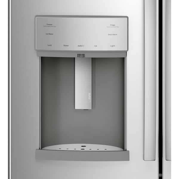 GE Profile 27.7 Cu. Ft. French-Door Refrigerator with Hands-Free AutoFill  in Fingerprint Resistant Stainless Steel