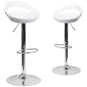 33 in. White Bar stool (Set of 2)