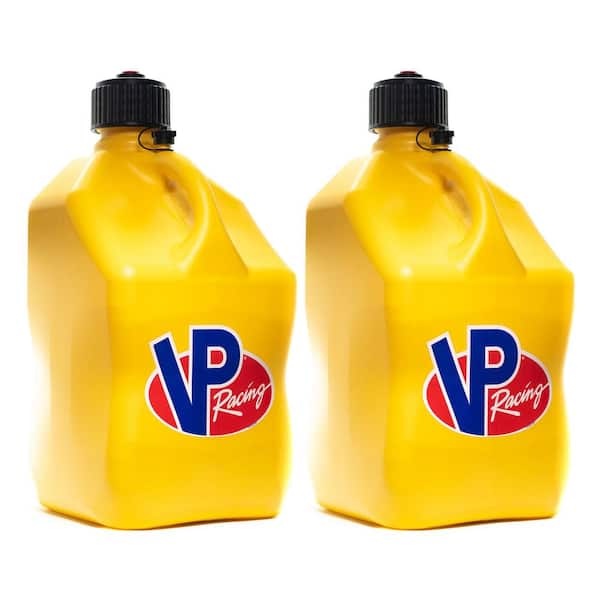 VP Racing 5.5 gal. Plastic Container Utility Jug, Yellow (2 Pack)