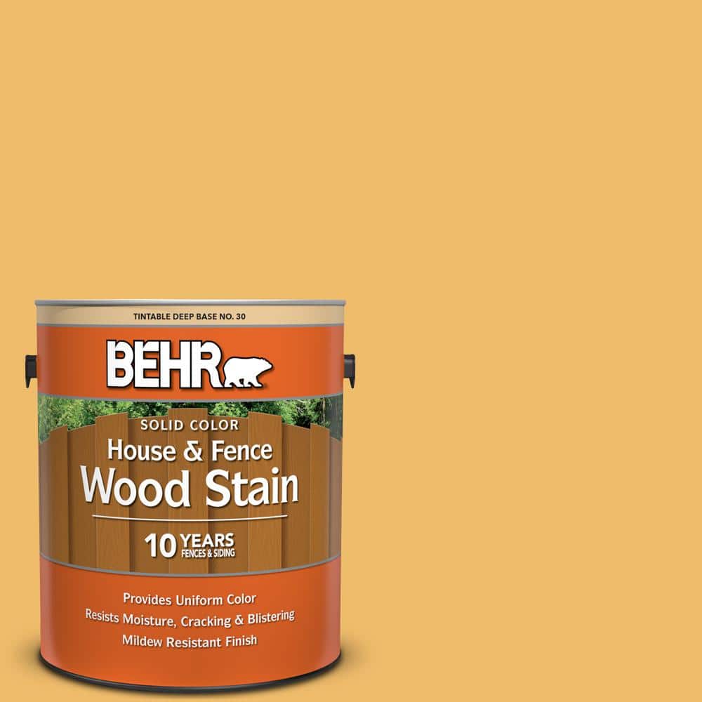 1 gal. #HDC-MD-24 Luscious Lemon Solid Color House and Fence Exterior Wood 