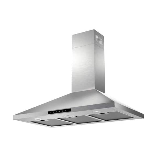 36 in. Wall Mounted Range Hood in Stainless Steel
