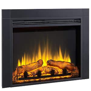32 in. Ventless Electric Fireplace Insert in Black with Remote Control, 750-Watt/1500-Watt