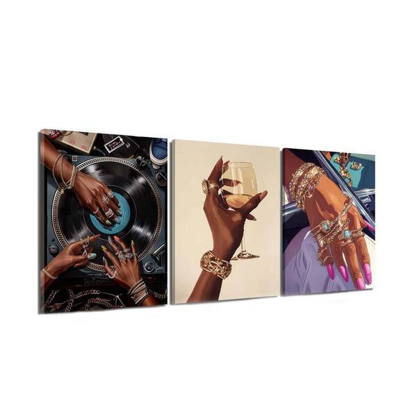 Black Woman Wall Art Set of 3, Trendy African American Women Wall Decor ...