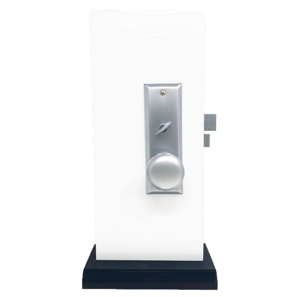Right-Handed Satin Chrome Mortise Entry Knob Set with Deadbolt