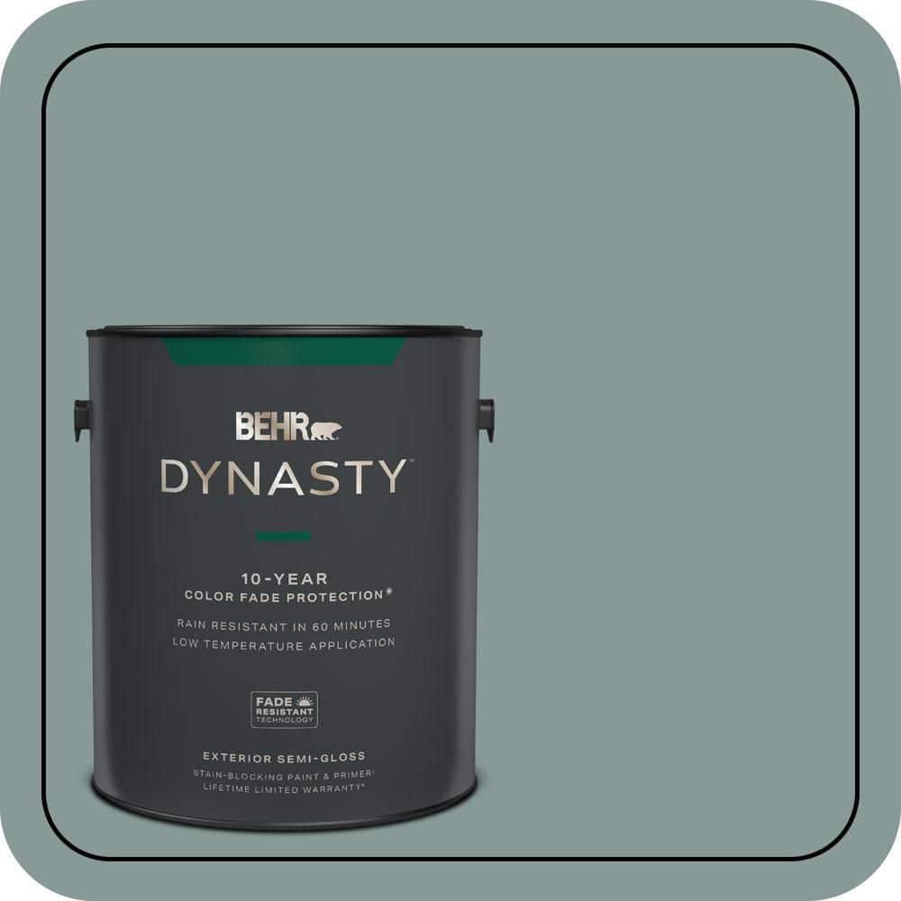 1 gal. #N430-4 Rainy Afternoon Semi-Gloss Enamel Exterior Stain-Blocking Paint & Primer price history on PriceWatchPro