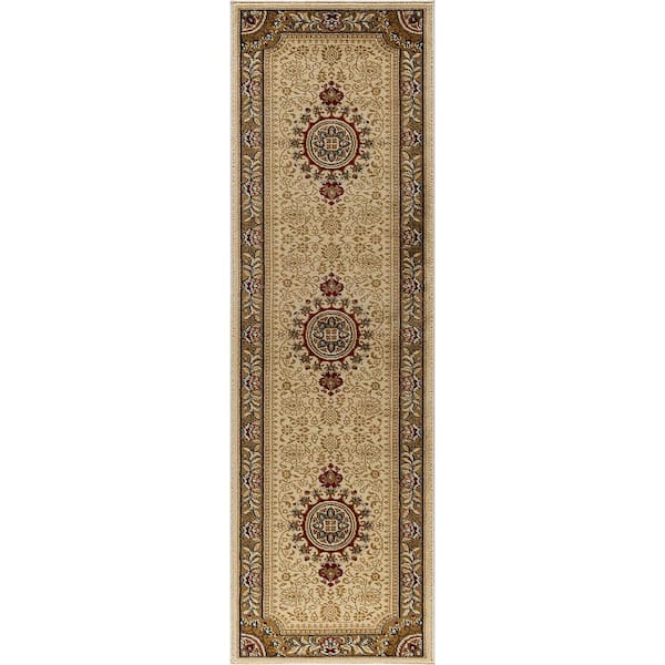 Sensation Oriental Ivory 2 ft. x 8 ft. Indoor Runner Rug