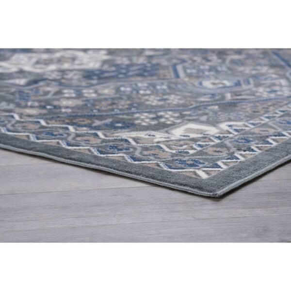 Tayse Rugs Hampton Traditional Oxnard 5 ft. x 7 ft. Area Rug, Gray