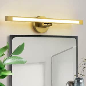 Anna 23.6 in. 1-Light Gold Linear Dimmable LED Vanity Light