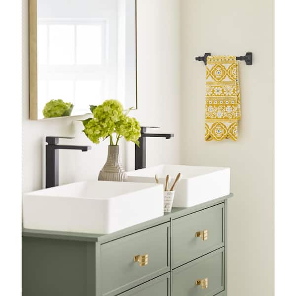 Davenport 9 in. Wall Mounted Towel Bar in Matte Black