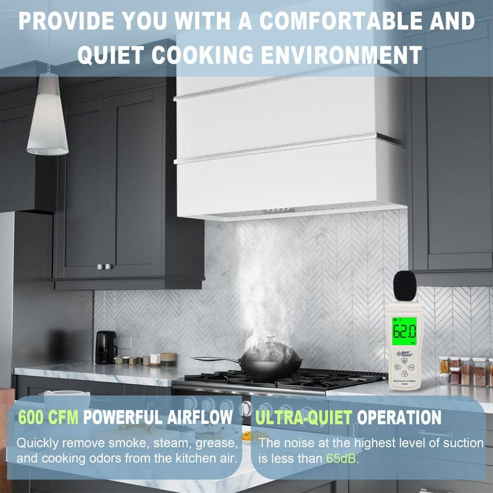 36'' Stainless Steel Wall Mount Range Hood with Charcoal Filter