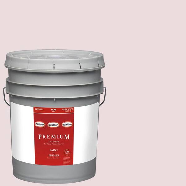 Glidden Premium 5-gal. #HDGR43U Fragile Pink Flat Latex Interior Paint with Primer
