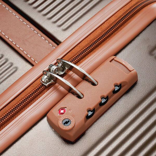 LIVACA 3-Piece Copper Hardshell Spinner TSA Lock Lightweight ABS
