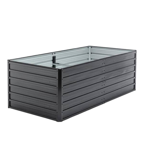 Cubilan 6 x 3 x 2 ft. Metal Raised Garden Bed Outdoor Reinforced Galvanized Rustproof Colored Steel Planter Boxes for Vegetables