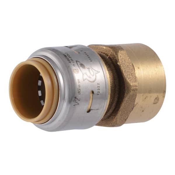 SharkBite Max 1/2 in. Push-to-Connect x FIP Brass Adapter Fitting (12-Pack)