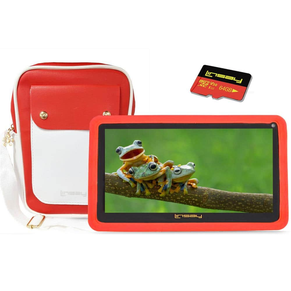 LINSAY 7 Android 13 64GB Tablet with Kids Defender Case 