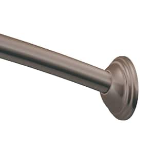 60 in. Decorative Curved Shower Rod in Old World Bronze