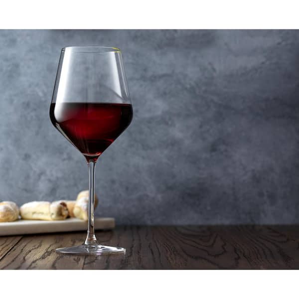 Cascata 14 Ounce Red Wine Glasses, Set of 6 Tempered Wine Glasses - Chip-Resistant, Fine-Blown Wine Glass Set, Dishwasher-Safe Stemware, for Red or